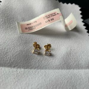 Brand new cubic zirconia gold plated earrings